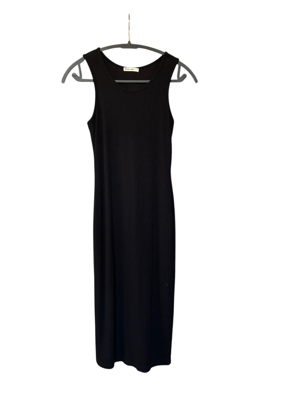 Marine Layer Black Lexi Daytime Ribbed Tank Pencil Knit Dress Bodycon Size Small